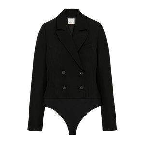 Zara black blazer bodysuit jacket top Special Edition